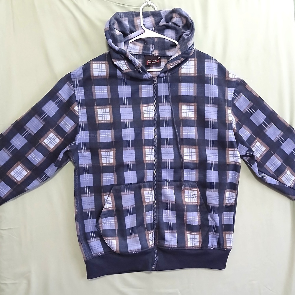 BROOKLYN UNLIMITED Men's XL Full Zippered Vintage Corded Hoodie NWOT